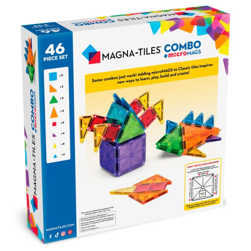 Magnetická stavebnice Magna Tiles Combo 46 dílů