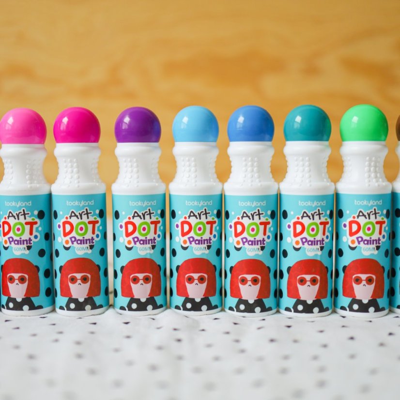 Barvy v tubě Smývatelné 12 ks s omalovánkami