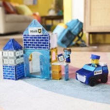 Magnetická stavebnica Magna Tiles Policajná stanica 35 dielov