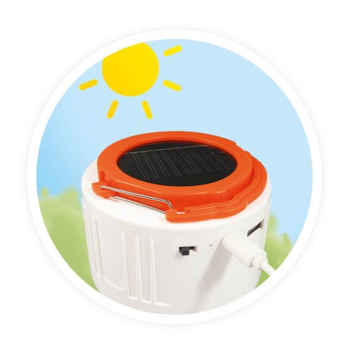 Kempingová lampa s reproduktorom