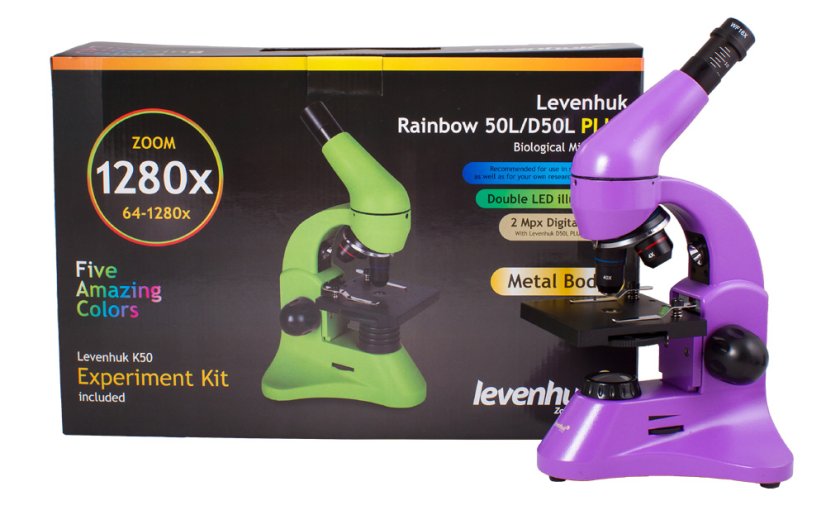 Mikroskop Levenhuk Rainbow 50L PLUS Amethyst