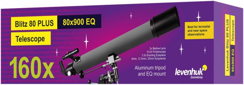 Teleskop Levenhuk Blitz 80 PLUS - balenie