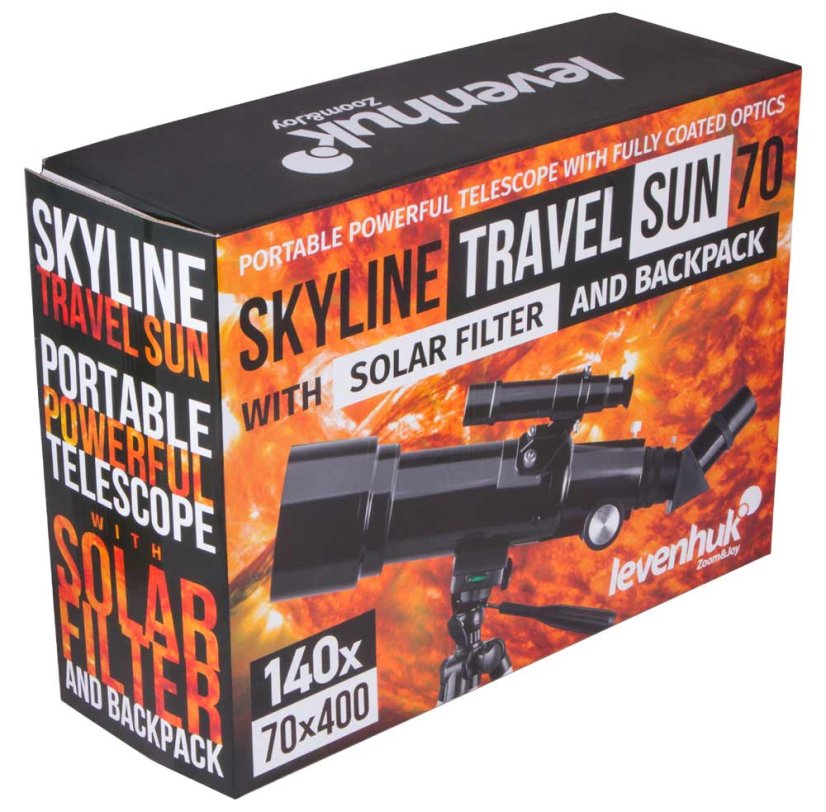 Teleskop pre začiatočníkov Levenhuk Skyline Travel Sun 70