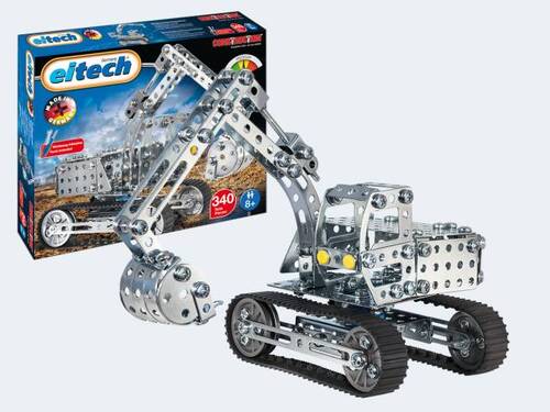 EITECH Autožeriav / bager - kovová stavebnica