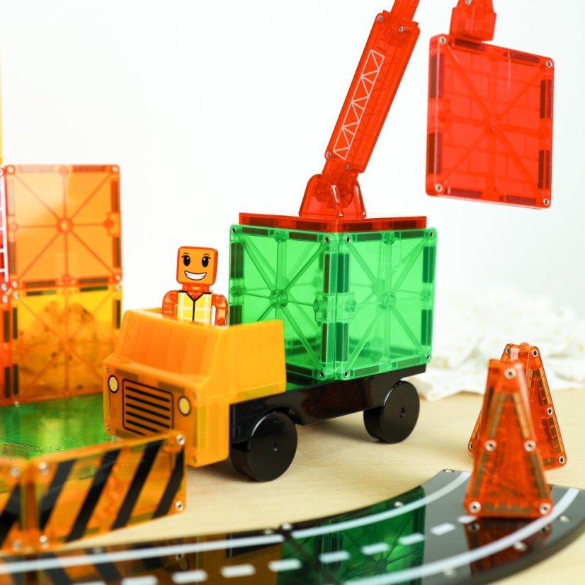 Magnetická stavebnice Magna Tiles Builder XL Trucks 50 dílů