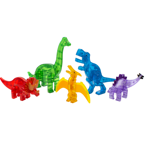 Magnetická stavebnica Magna Tiles Dinos 5 dielov