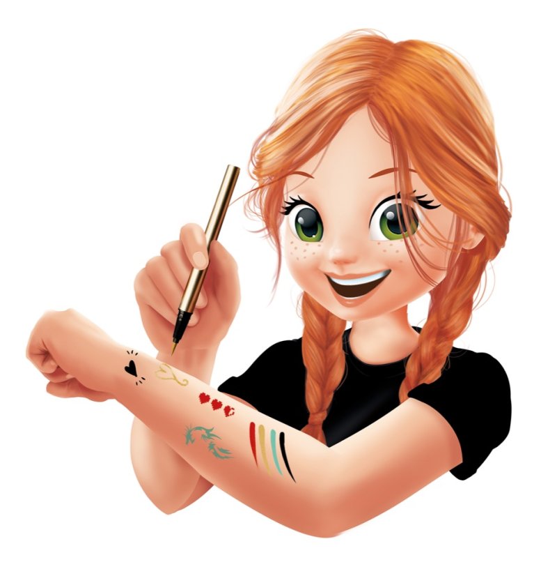 Kreativní sada pro děti - Tetovací pera - GOLD