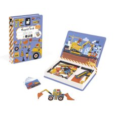 Janod Magnetibook Na stavbě - magnetická kniha pro děti