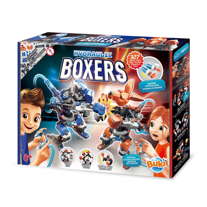 Hydrauličtí roboti boxeři - stavebnice pro děti