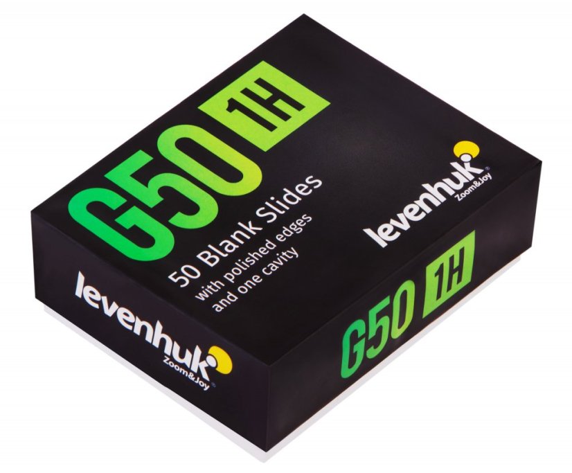 Jednodutinová sklíčka Levenhuk G50 1H, 50 ks