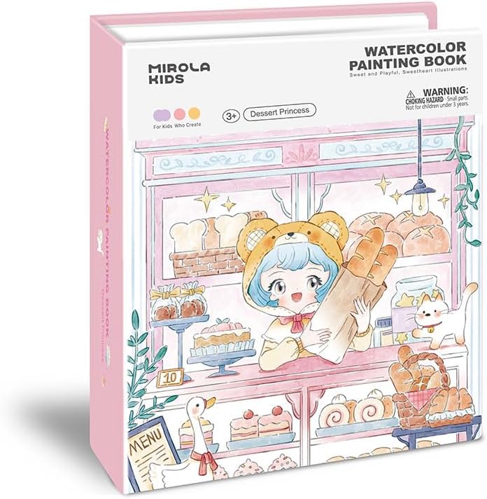 Kreativní kniha Malování vodovými barvami Dessert Princess
