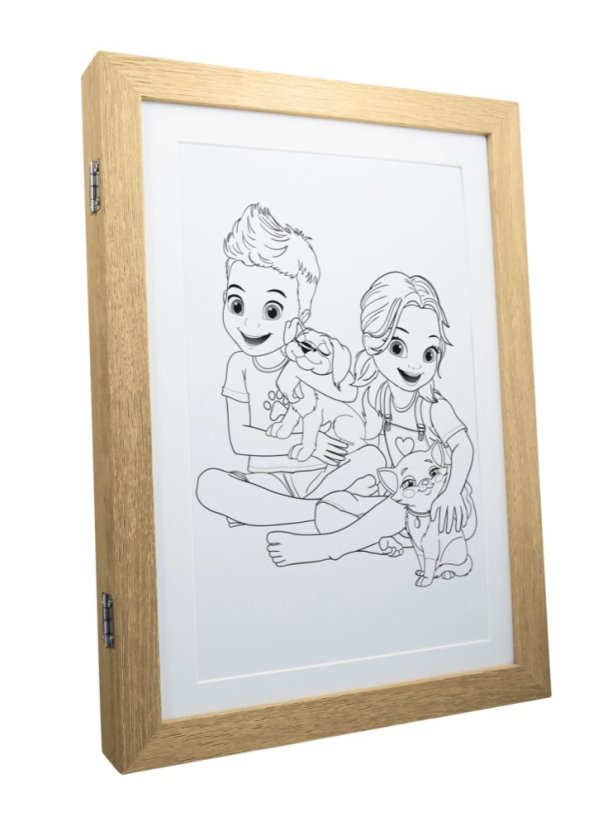 Dřevěný rám na kresby A4