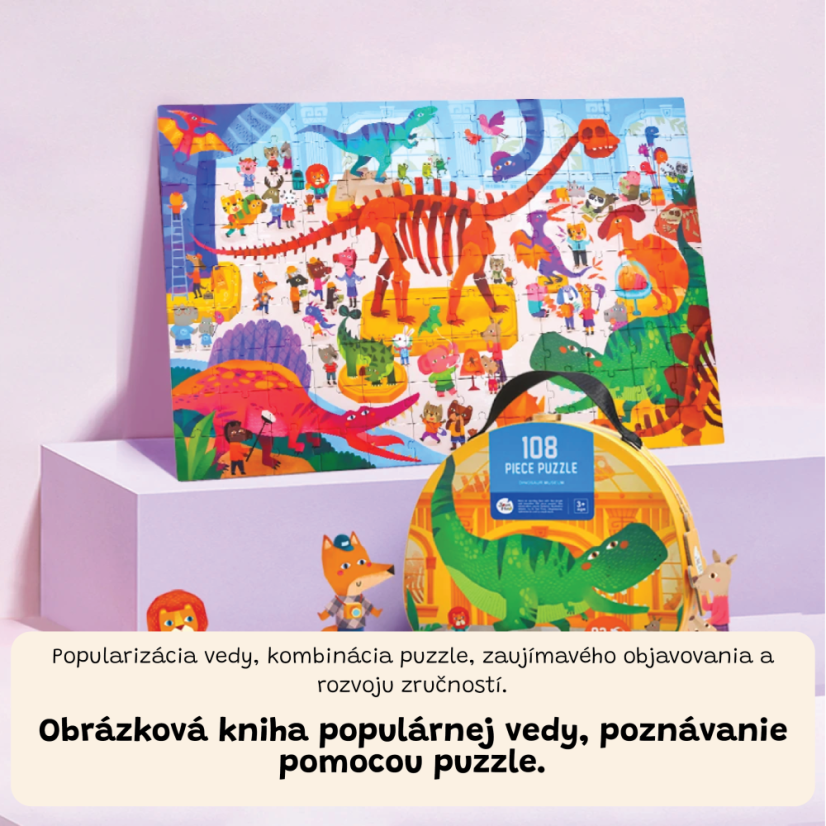 Puzzle Múzeum dinosaurov 108 ks