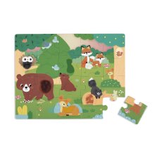 Janod Les – hmatové senzorické puzzle s různými povrchy 20 ks