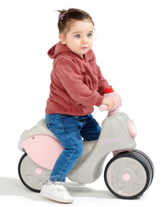 Odrážedlo Falk Retro Strada béžovo/růžové s klaksonem