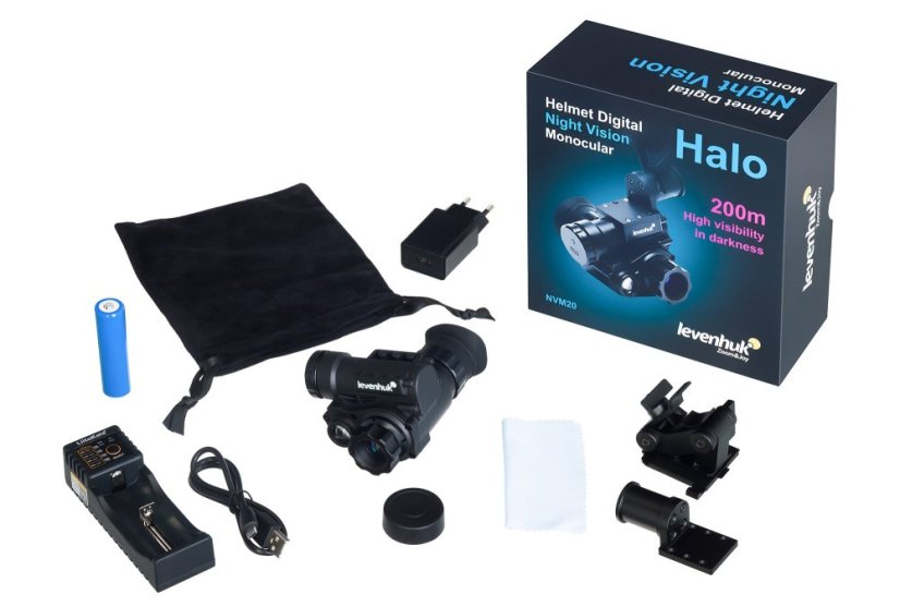 Digitálny monokulárny ďalekohľad s nočným videním Levenhuk Halo NVM20 Helmet