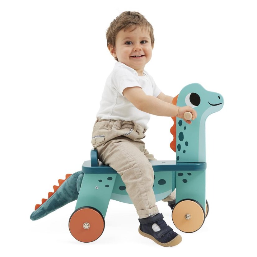 Drevené odrážadlo pre deti Portosaurus Dino Janod