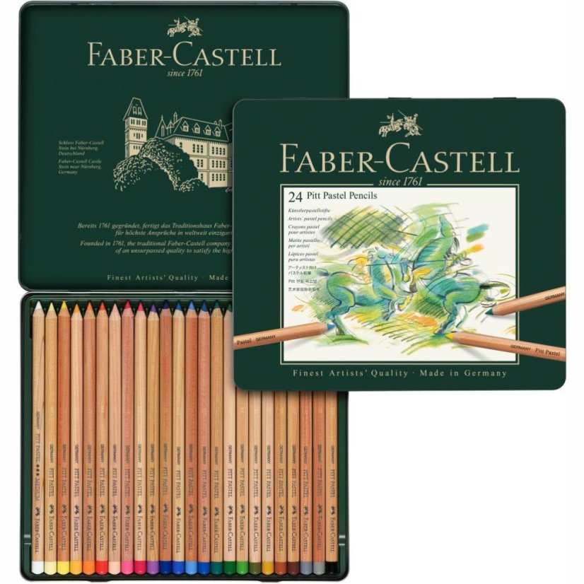 Pastel v ceruzke Pitt Pastel  24 farieb v plechovej krabičke