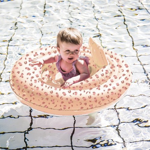 Nafukovacie koleso pre bábätká Old pink Leopard