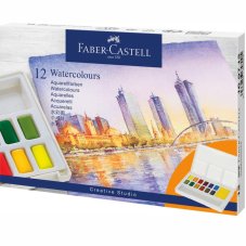 Akvarelové farby Faber-Castell Creative Studio – 12 farieb