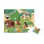Janod Les - hmatové senzorické puzzle s  rôznymi povrchmi 20 ks