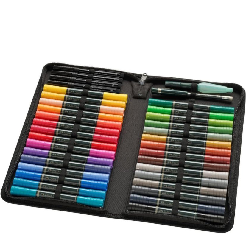 Akvarelové fixy Faber-Castell A. Dürer – sada 30 barev v pouzdře na zip