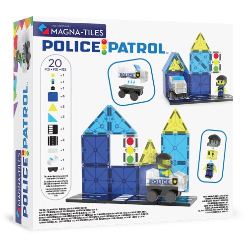 Magnetická stavebnice Magna Tiles Police Patrol 20 dílů