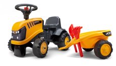 Falk Odrážedlo 215C Baby JCB žluté s vlečkou a lopatkou s hráběmi