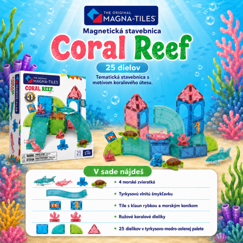 Magnetická stavebnice Coral Reef 25 dílků