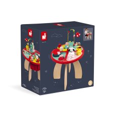 Dřevěný hrací stolek s aktivitami na jemnou motoriku Baby Forest Janod