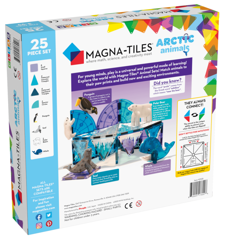 Magnetická stavebnice Magna Tiles Arctic Animals 25 dílů