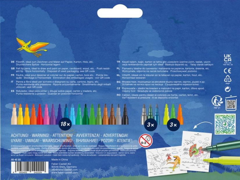 Fixky Faber-Castell  Dino 18+6 Metallic
