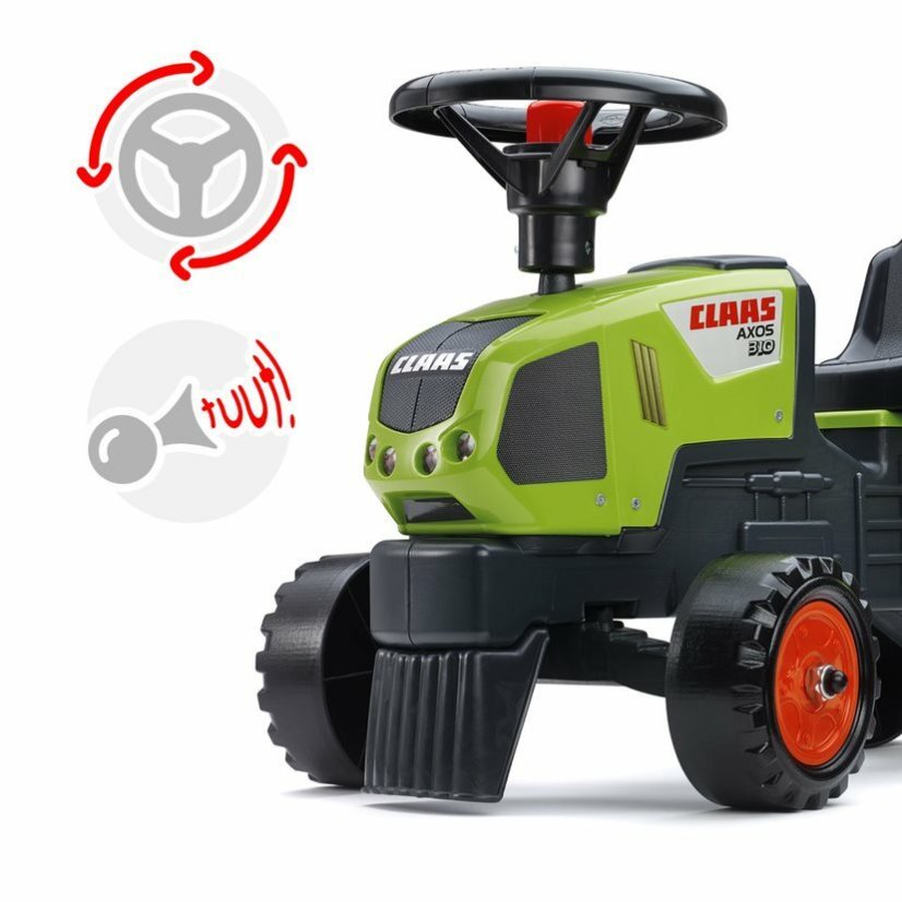 Odrážedlo pro děti Falk 1012B Baby Claas Axos s přívěsem