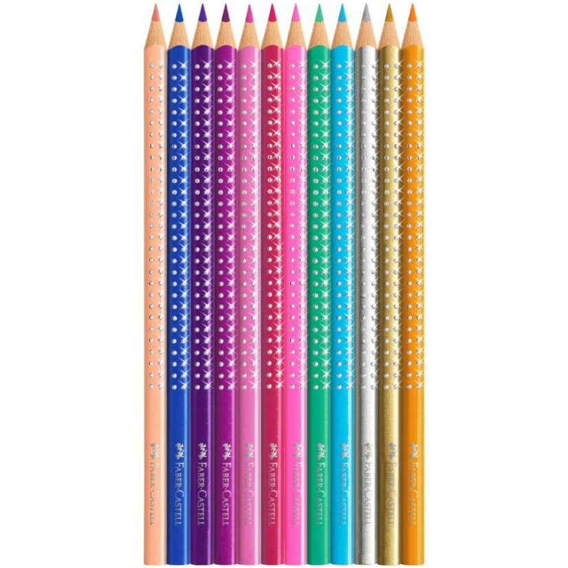 Pastelky Sparkle – set 12 farebných pasteliek v plechovej krabičke