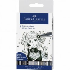 Umelecké fixky PITT Manga set, 8 ks