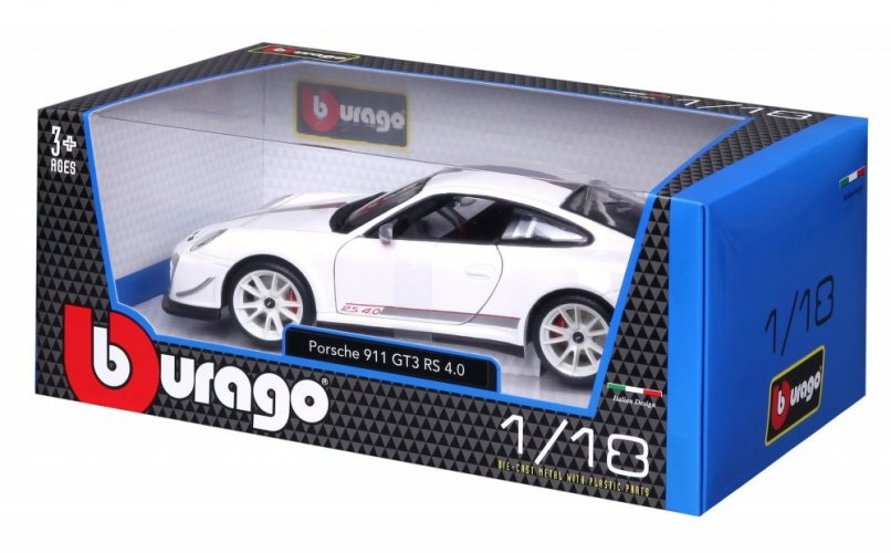 Autíčko Bburago 1:18 Plus Porsche 911 GT3 RS Biele