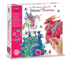 3D Diamantová mozaika zvířátka Fantazie