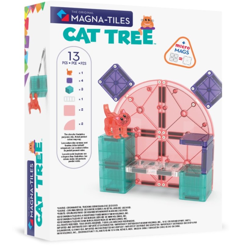Magnetická stavebnice Magna Tiles Cat Tree 13 dílů