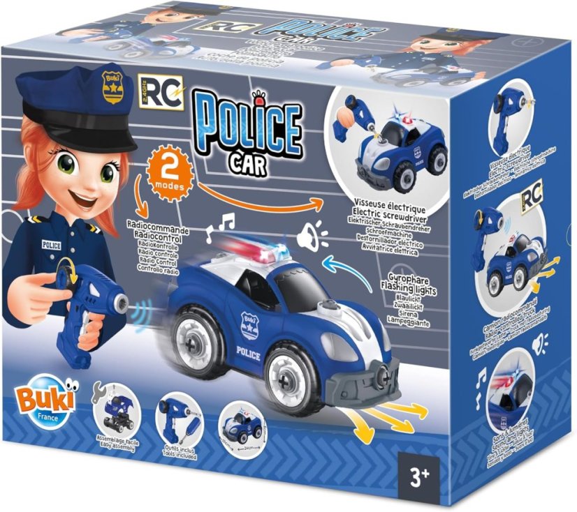 Stavebnice - Policejní auto na dálkové ovládání