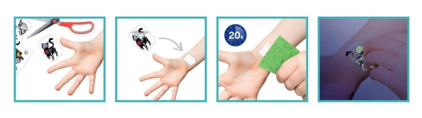 Dětské dočasné tetování - fosforeskující