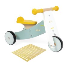 Janod Happy Garden Stabilné drevené odrážadlo s 3 kolieskami