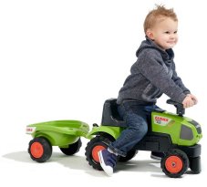 Odrážedlo pro děti Falk 1012B Baby Claas Axos s přívěsem