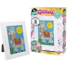 Obraz ze třpytek - Lama