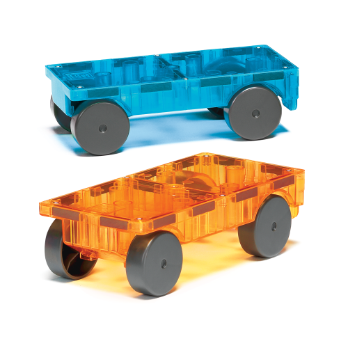 Magnetická stavebnice MAgna Tiles Cars 2 dílná Blue/orange