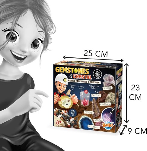 Drahokamy a krystaly - experimentální sada pro děti