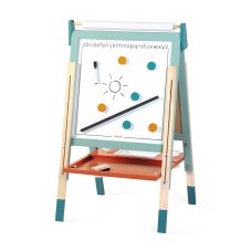Janod Dřevěná magnetická tabule oboustranná polohovatelná mentolová