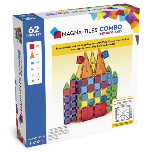 Magnetická stavebnica Magna Tiles Combo 62 dielov