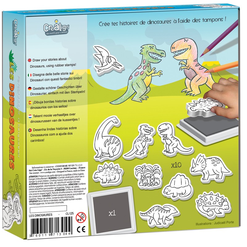 Penové pečiatky Dinosaury