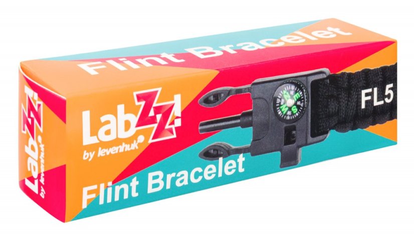 Černý náramek s křesadlem Levenhuk LabZZ FL5