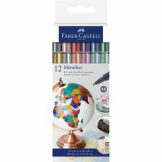 Metalické popisovače Faber-Castell Creative Studio - 12 farieb